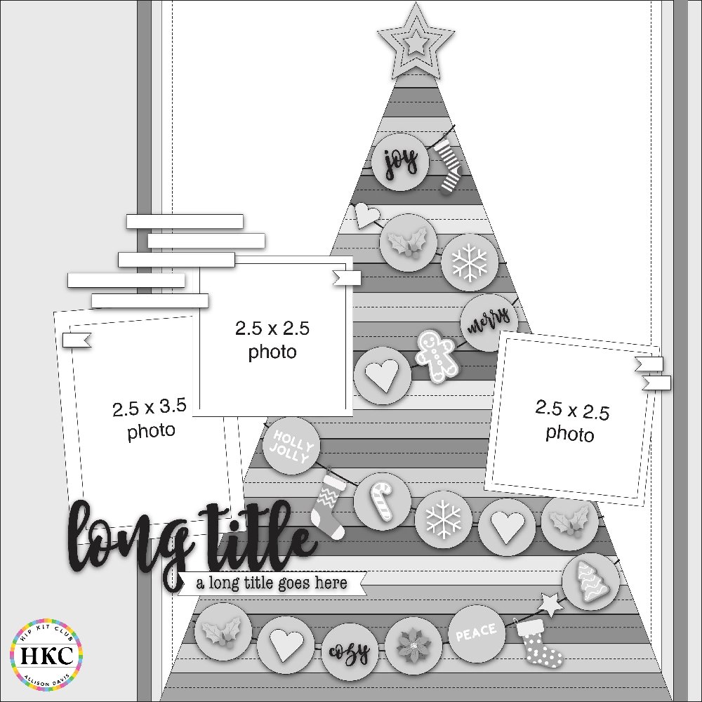 Sketch 1: Rock Around the Scrapbook Tree: A Festive Sketch by Allison Davis!